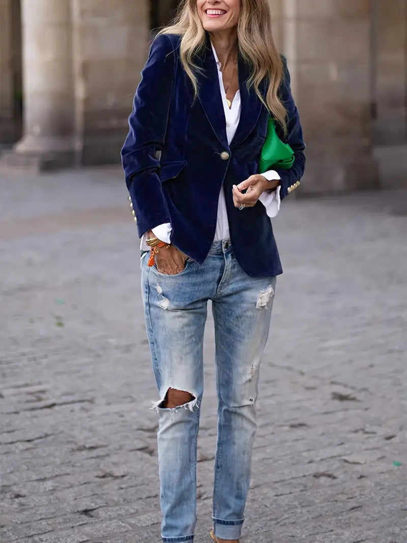 Caterina™ | Elegant blazer i velour