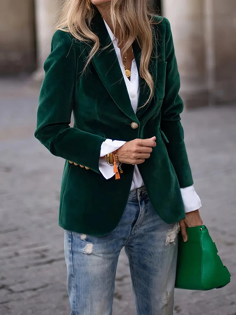 Caterina™ | Elegant blazer i velour