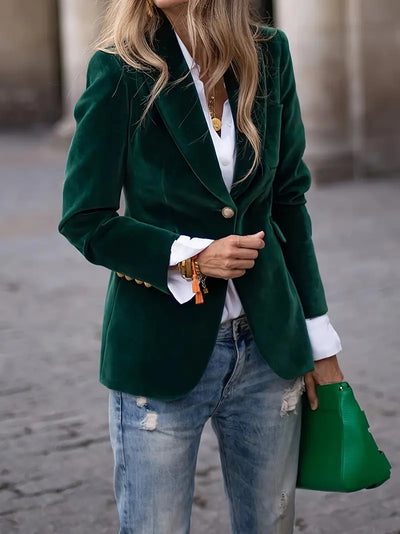 Caterina™ | Elegant blazer i velour