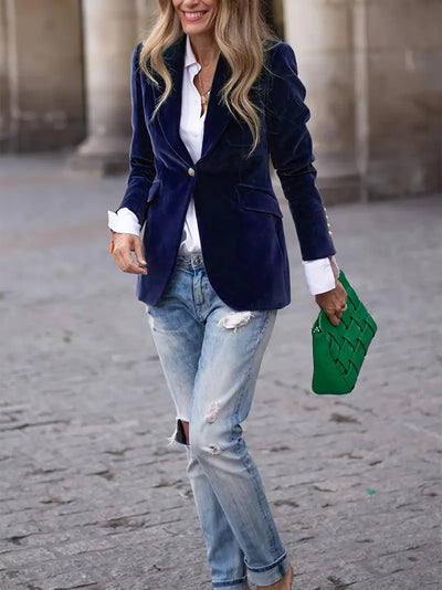 Caterina™ | Elegant blazer i velour