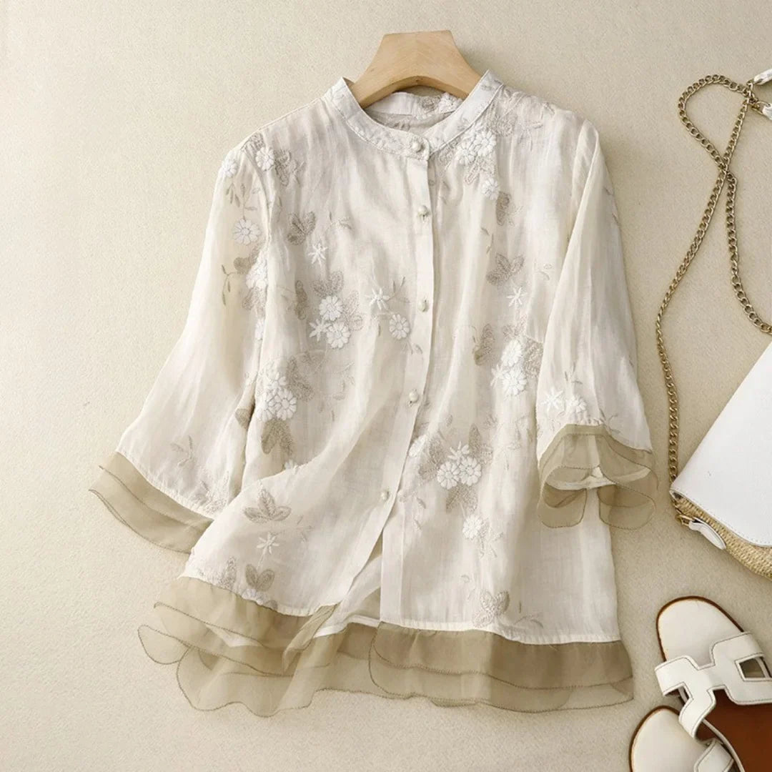 Clelia™ | Let og elegant broderet skjorte