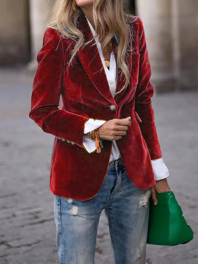 Caterina™ | Elegant blazer i velour