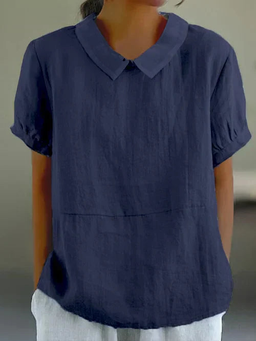 Amalie™ | Bluse med Krave i Relaxed Fit