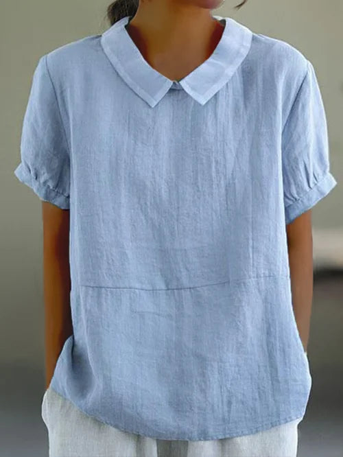 Amalie™ | Bluse med Krave i Relaxed Fit