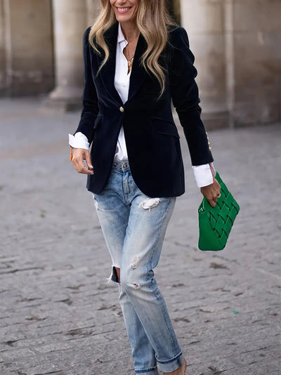Caterina™ | Elegant blazer i velour